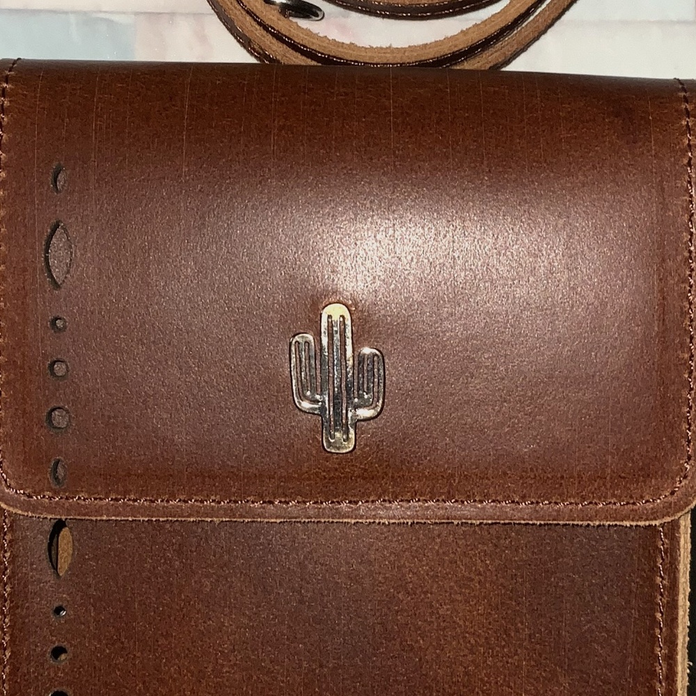 Small crossbody leather purse